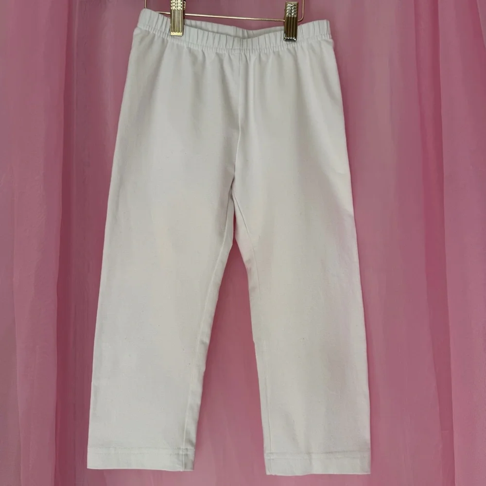 Hanna Anderson White Capri Leggins Size 8